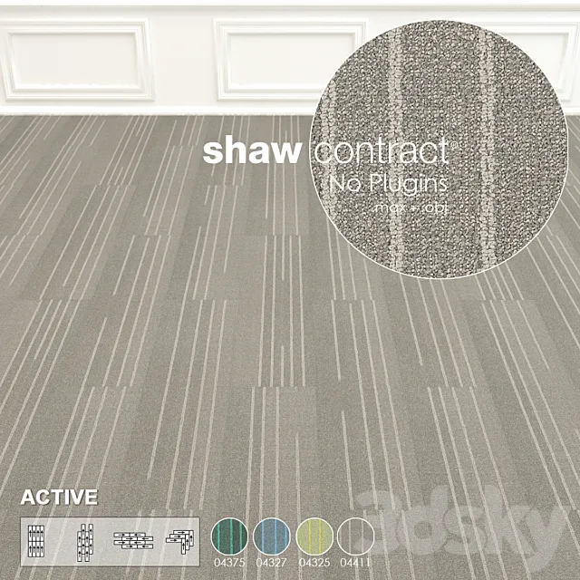 Shaw Carpet Active Wall to Wall Floor No 7 3D Model Shaw Carpet Active Wall to Wall Floor No 7 3D Model