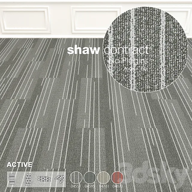 Shaw Carpet Active Wall to Wall Floor No 9 3D Model Shaw Carpet Active Wall to Wall Floor No 9 3D Model