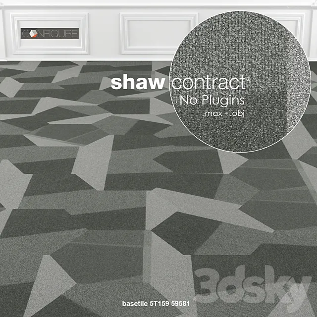 Shaw Carpet Configure Base Tile 3DModel Shaw Carpet Configure Base Tile 3DModel