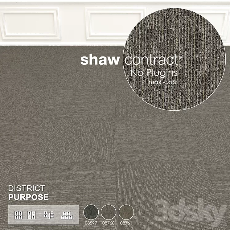 Shaw Carpet District Purpose Wall to Wall Floor No 1 3D Model