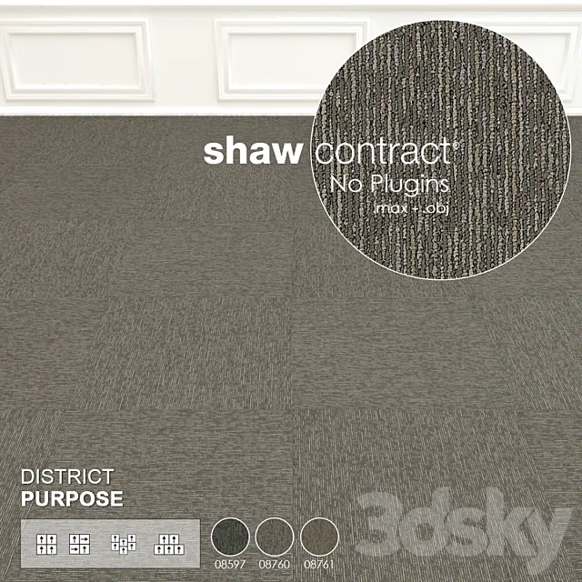 Shaw Carpet District Purpose Wall to Wall Floor No 1 3DModel Shaw Carpet District Purpose Wall to Wall Floor No 1 3DModel