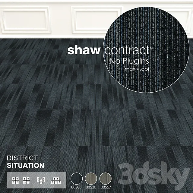 Shaw Carpet District Situation Wall to Wall Floor No 1 3D Model Shaw Carpet District Situation Wall to Wall Floor No 1 3D Model