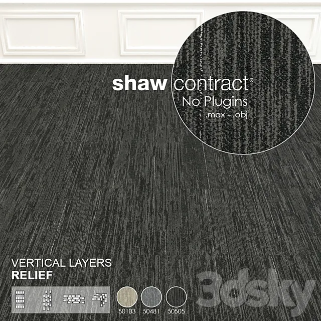 Shaw Carpet Vertical Layers Wall to Wall Floor No 3 3DModel Shaw Carpet Vertical Layers Wall to Wall Floor No 3 3DModel