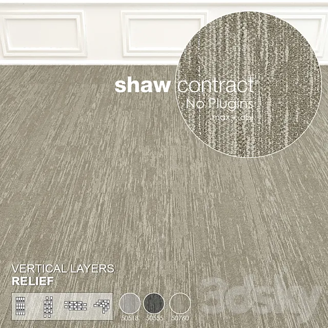 Shaw Carpet Vertical Layers Wall to Wall Floor No 4 3DModel Shaw Carpet Vertical Layers Wall to Wall Floor No 4 3DModel