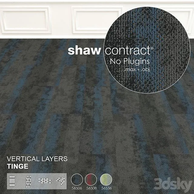 Shaw Carpet Vertical Layers Wall to Wall Floor No 6 3D Model Shaw Carpet Vertical Layers Wall to Wall Floor No 6 3D Model
