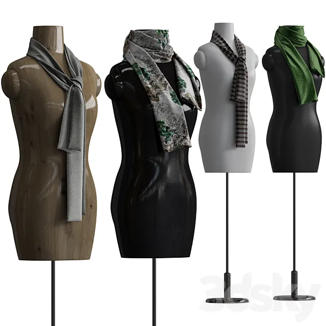 Shawl over manikin 3DModel