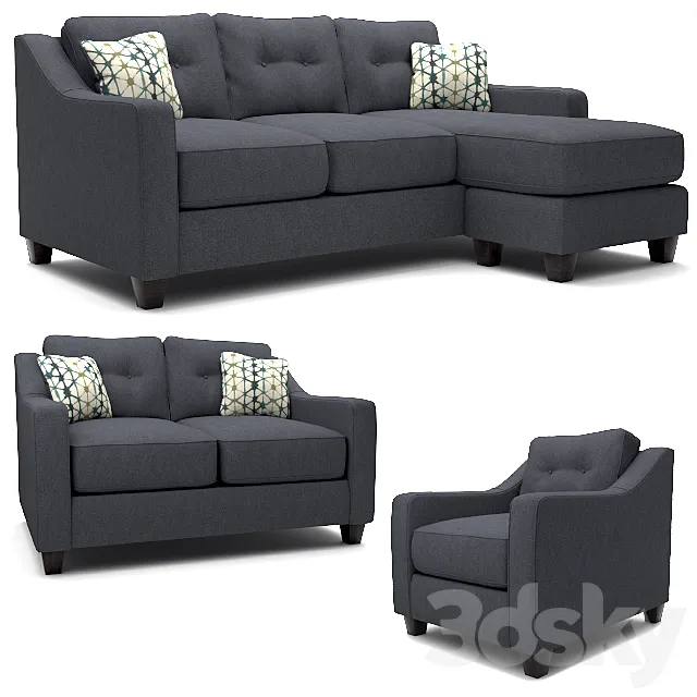 Shayla Sofa Chaise 3D Model Shayla Sofa Chaise 3D Model