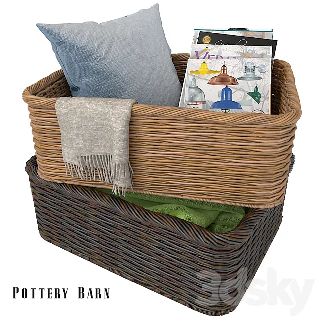 Shayne Kitchen Basket 3D Model Shayne Kitchen Basket 3D Model