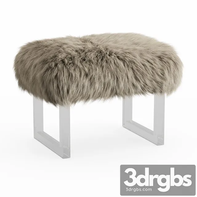 Sheepskin Bench Fur 3D Model Download