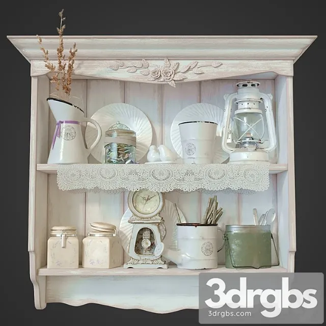 Shelf In The Style of Provence 3D Model Download Shelf In The Style of Provence 3D Model Download