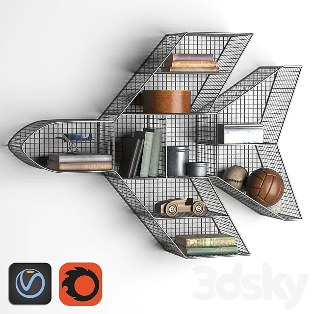 SHELF JET ZINC 3D Model SHELF JET ZINC 3D Model