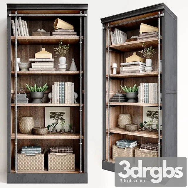 Shelf Pottery Baron Gavin Retzlaimed Wood Buccase 3D Model Download Shelf Pottery Baron Gavin Retzlaimed Wood Buccase 3D Model Download