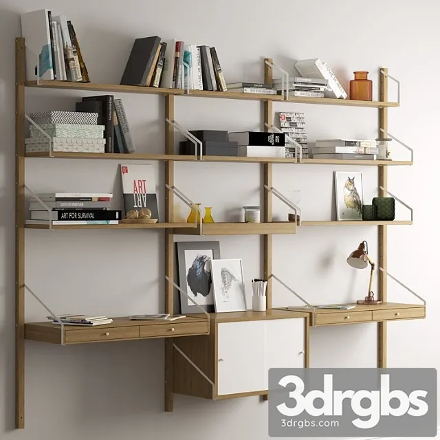 Shelf system svalnas ikea. 2 3D Model Download