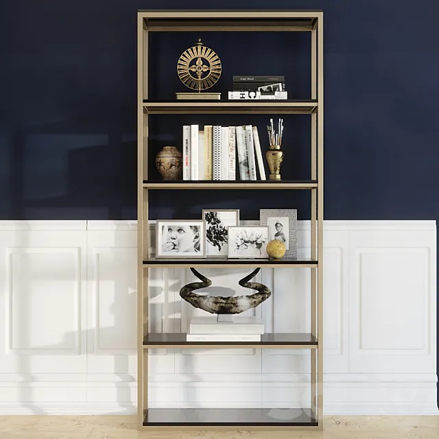 Shelf with decor 3D Model