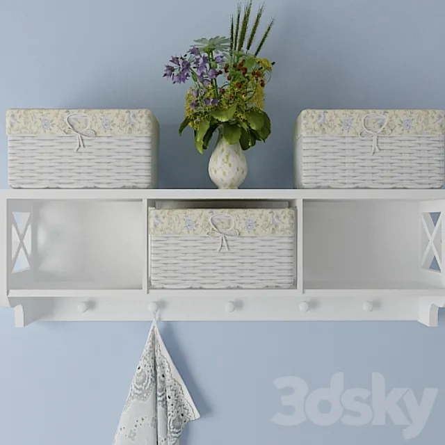 Shelf with korzinkami. 3DModel Shelf with korzinkami. 3DModel