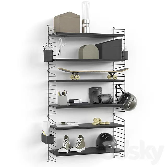 Shelf with organizers 3DModel