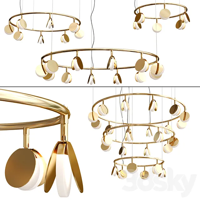 SHELL chandelier collection 3D Model