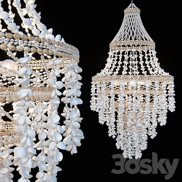 SHELL Chandelier D800 3D Model SHELL Chandelier D800 3D Model