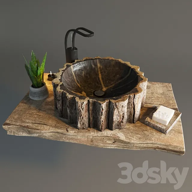 Shell from the petrified tree 3DModel Shell from the petrified tree 3DModel