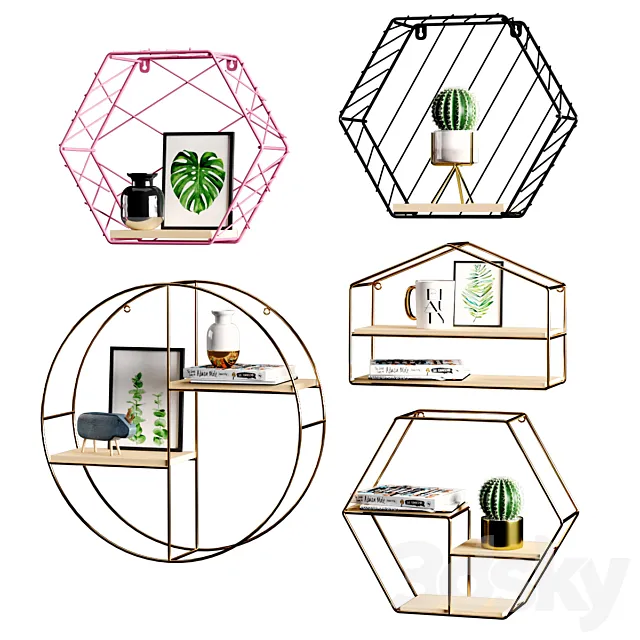 Shelves set 2 3DModel