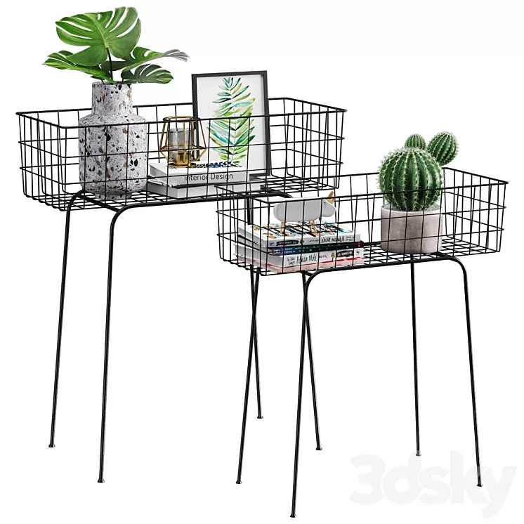 Shelves set 4 3D Model Shelves set 4 3D Model