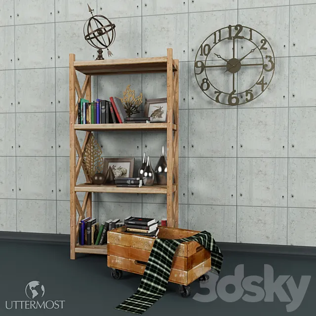 Shelves with accessories from UTTERMOST 3DModel Shelves with accessories from UTTERMOST 3DModel