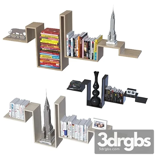 Shelves with decor 3. 2 3D Model Download