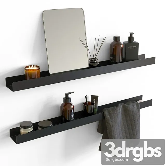 Shelves With Filling For The Bathroom 3D Model Download