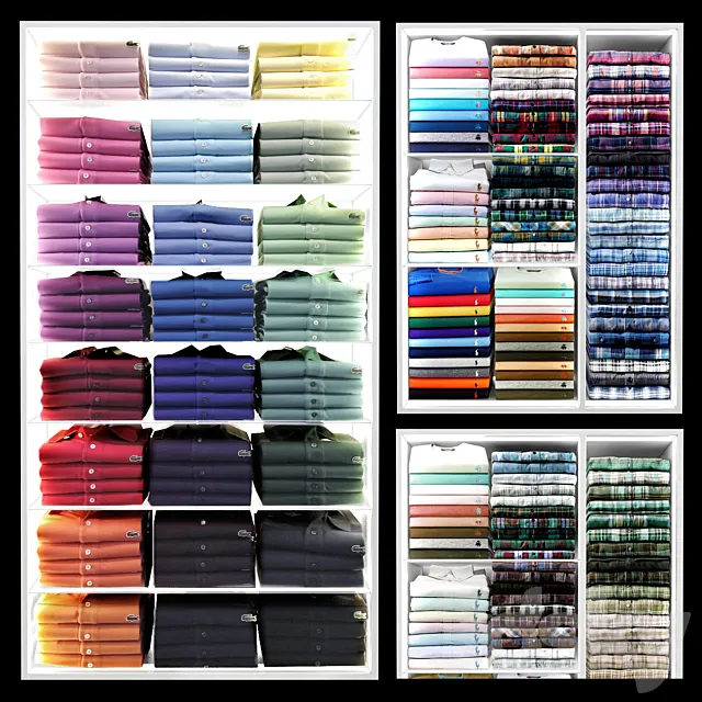 Shelves with shirts Free Download
