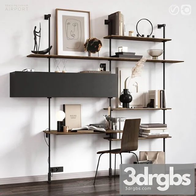 Shelving cattelan italia airport 2 3D Model Download Shelving cattelan italia airport 2 3D Model Download