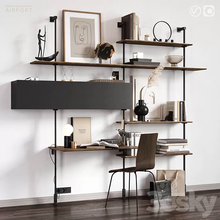 Shelving Cattelan Italia AIRPORT 3D Model Free Download Shelving Cattelan Italia AIRPORT 3D Model Free Download