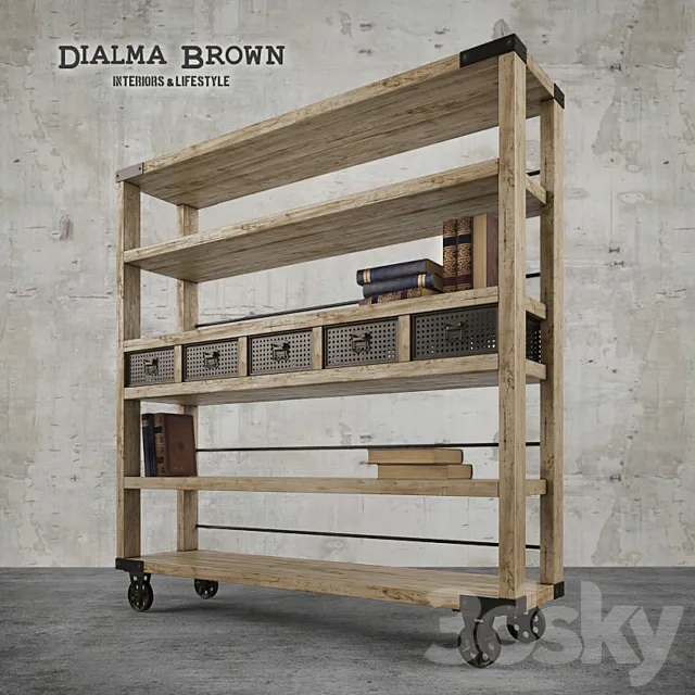 Shelving Dialma Brown DB003739 3DModel