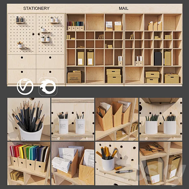 Shelving for office _ play _ nursery No. 2 3DModel