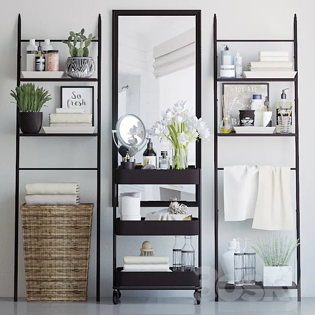 Shelving in the bathroom 5 3DModel Shelving in the bathroom 5 3DModel