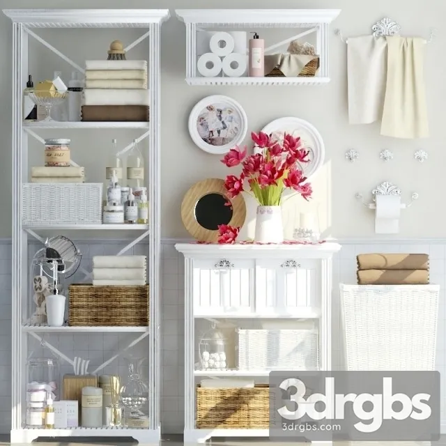 Shelving The Bathroom 4 3D Model Download