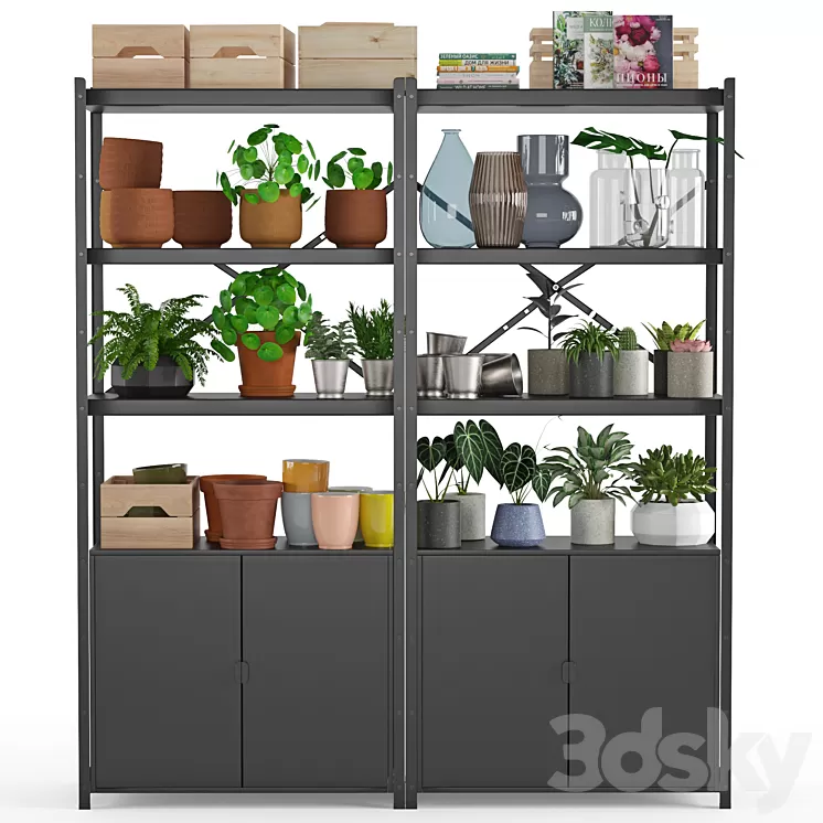 Shelving unit Bror 3D Model Shelving unit Bror 3D Model