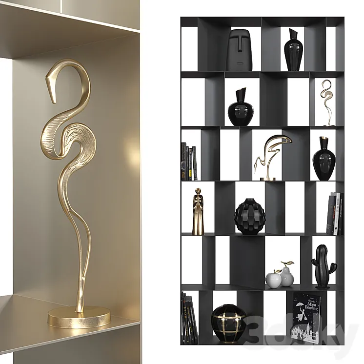 Shelving unit Cattelan italia Nautilus. (2 materials) 3D Model Free Download Shelving unit Cattelan italia Nautilus. (2 materials) 3D Model Free Download