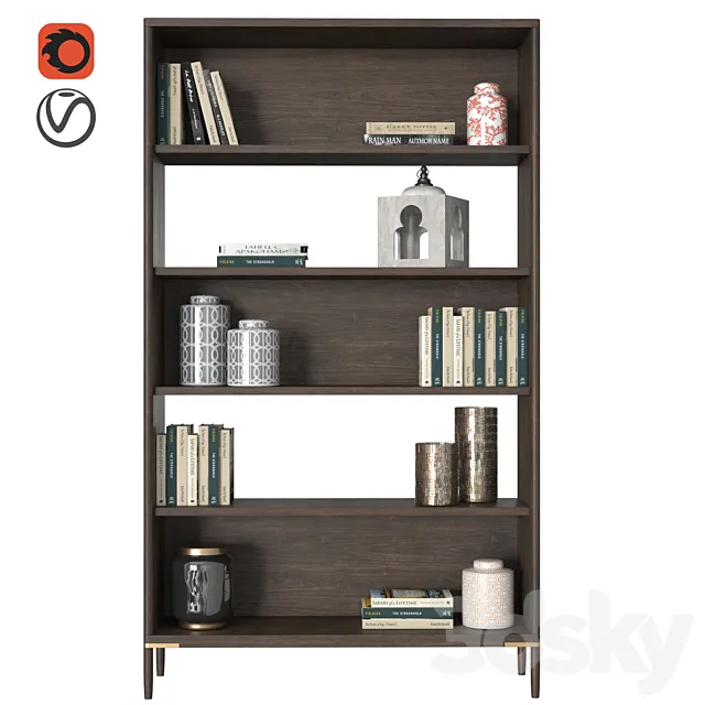 Shelving unit high Textures 3D Model