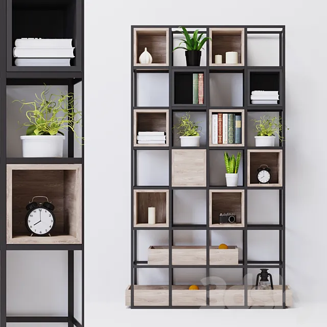 shelving unit LOFT 3D Model