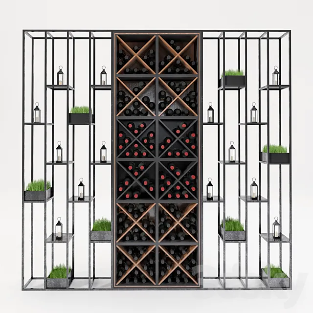 Shelving Wine Station 3DModel