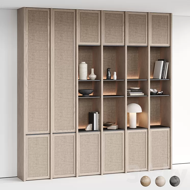 Shelving with decor 2 3D Model Free Download