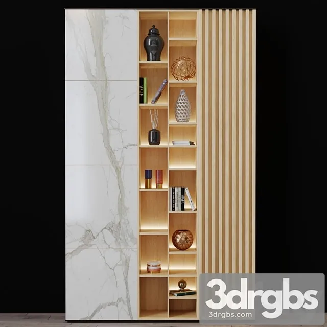 Shelving with decor 3 2 3D Model Download Shelving with decor 3 2 3D Model Download
