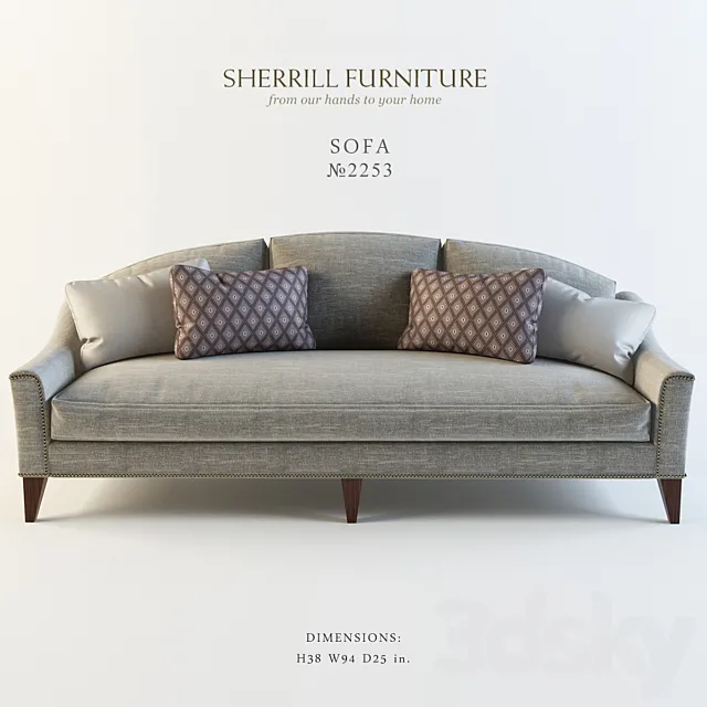 Sherrill furniture_sofa_2253 3DModel