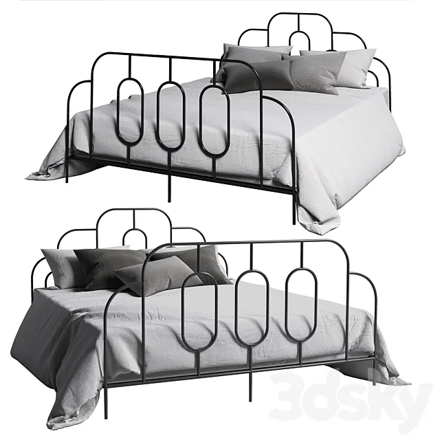 Sheryl Metal Retro Standard Bed 3D Model Sheryl Metal Retro Standard Bed 3D Model