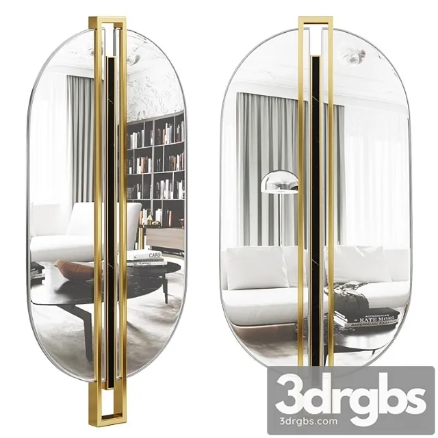 Shield Oval Mirror By Maisonvalentina 3D Model Download