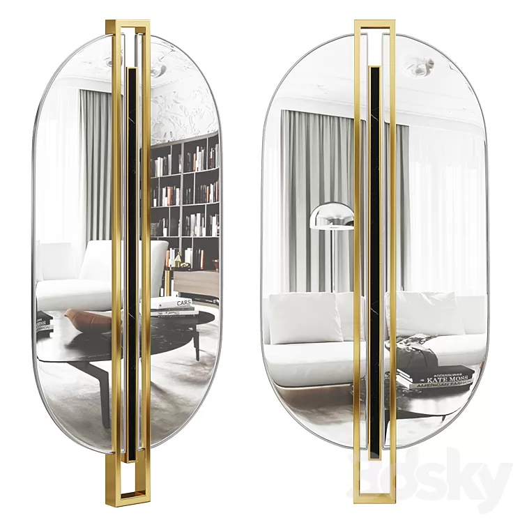 SHIELD OVAL MIRROR by maisonvalentina 3D Model SHIELD OVAL MIRROR by maisonvalentina 3D Model