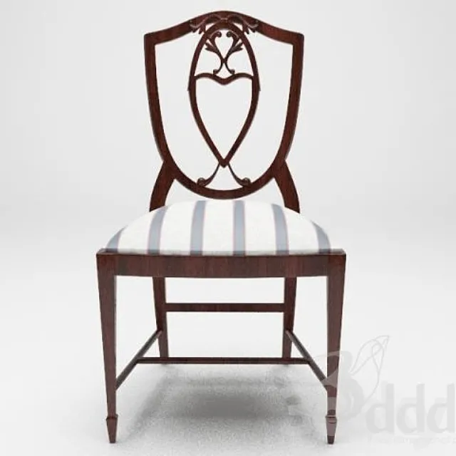 shieldback dinner chair 3D Model shieldback dinner chair 3D Model
