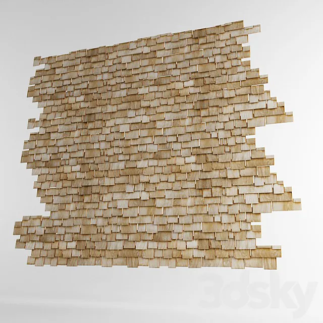 Shingles (wooden tiles) 3D Model