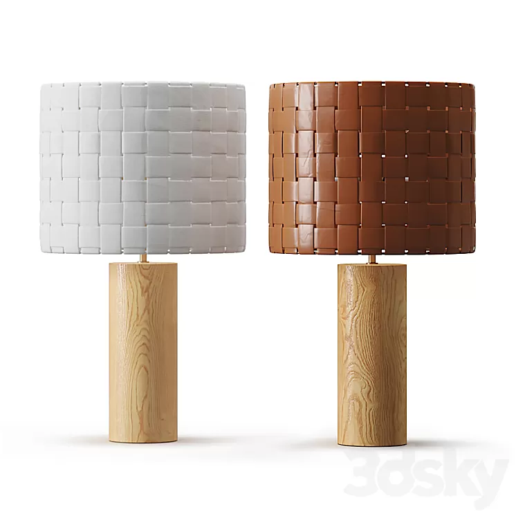 Shinola Parker Wood Table Lamp 3D Model Shinola Parker Wood Table Lamp 3D Model