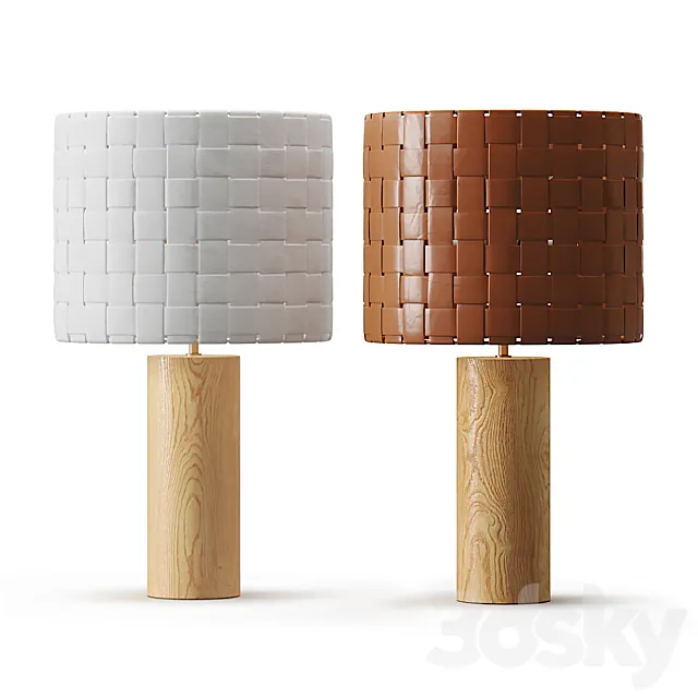 Shinola Parker Wood Table Lamp 3DModel